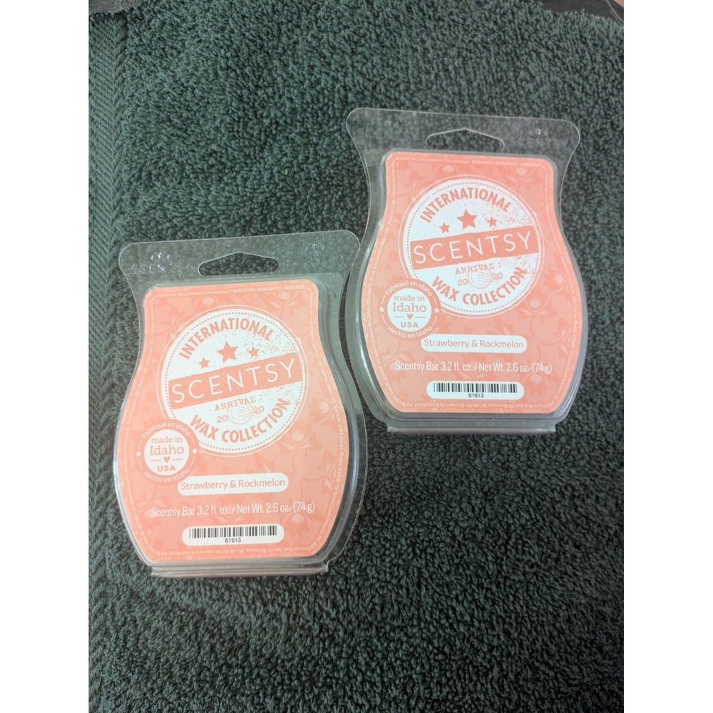 Strawberry & Rockmelon (Retired)  Scentsy Wax Melting Bars Lot of 2 - New